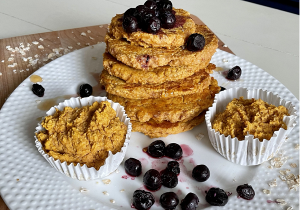 Sweet Potato Oatmeal Blender Pancakes and Muffins