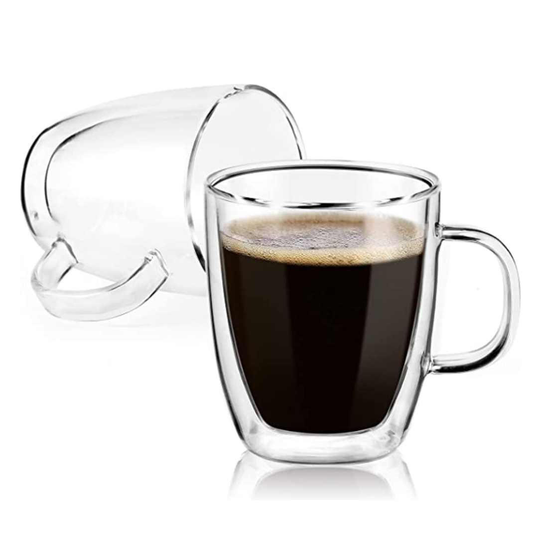 Double Wall Glass Coffee Cups Radiantly Nourished